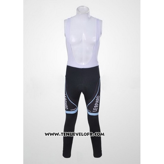 2011 Maillot Ciclismo Trek Leqpard Noir et Azur Manches Longues et Cuissard